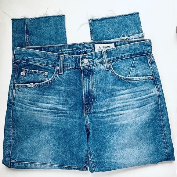 Adriano Goldschmied 100% Cotton Straight Leg Jeans Ex-Boyfriend Slim 31R - Picture 2 of 9